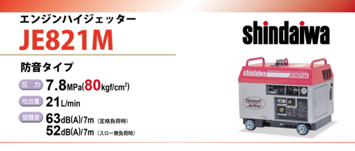JE821M ハイジェッター 高圧洗浄機 新ダイワ